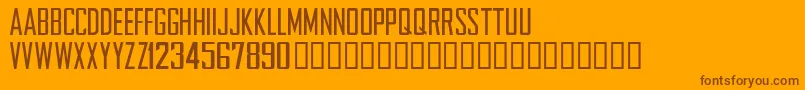 NFLCHARG Font – Brown Fonts on Orange Background