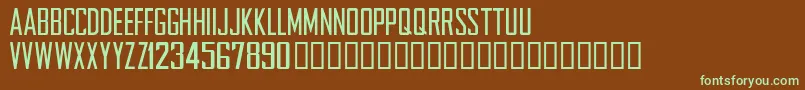 Шрифт NFLCHARG – зелёные шрифты на коричневом фоне