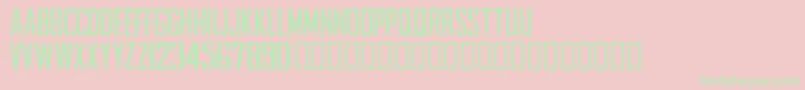 NFLCHARG Font – Green Fonts on Pink Background