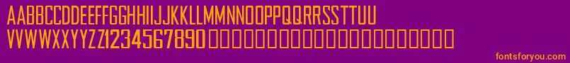 NFLCHARG Font – Orange Fonts on Purple Background