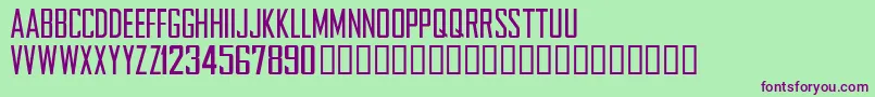 NFLCHARG Font – Purple Fonts on Green Background