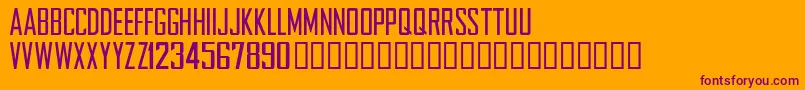 Шрифт NFLCHARG – фиолетовые шрифты на оранжевом фоне
