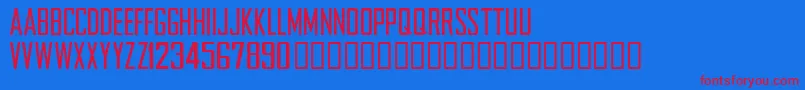 NFLCHARG-fontti – punaiset fontit sinisellä taustalla