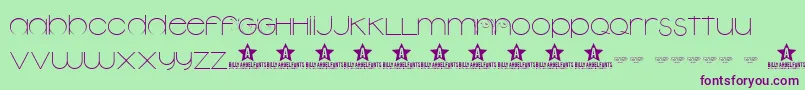 NGARDEN TRIAL    Font – Purple Fonts on Green Background