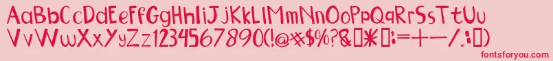 NGOBET Font – Red Fonts on Pink Background