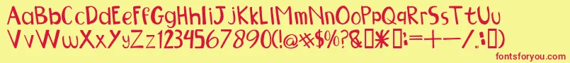 NGOBET Font – Red Fonts on Yellow Background