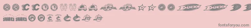 NHL WEST Font – Gray Fonts on Pink Background