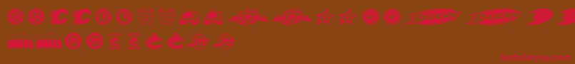 NHL WEST Font – Red Fonts on Brown Background