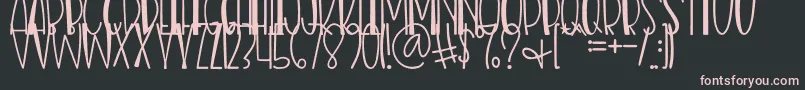 Nias Bird Font – Pink Fonts on Black Background