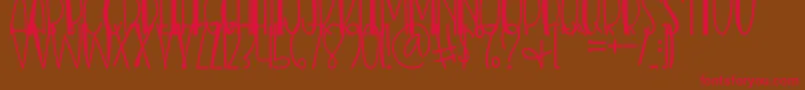 Nias Bird Font – Red Fonts on Brown Background