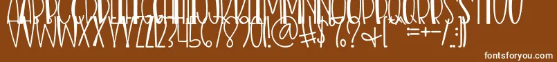 Nias Bird Font – White Fonts on Brown Background