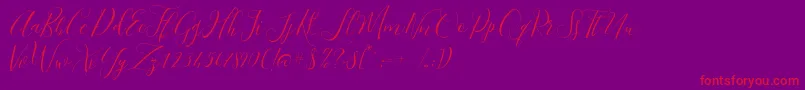 Шрифт Niceday – красные шрифты на фиолетовом фоне