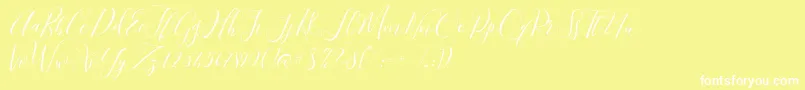 Niceday Font – White Fonts on Yellow Background