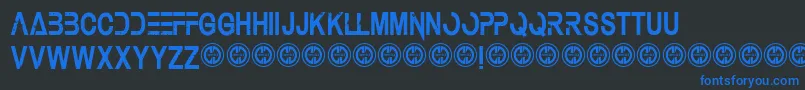 Underauthority Font – Blue Fonts on Black Background