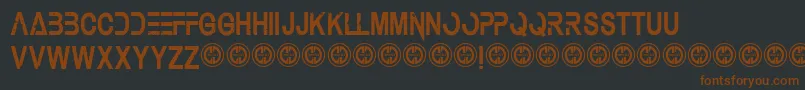 Underauthority Font – Brown Fonts on Black Background