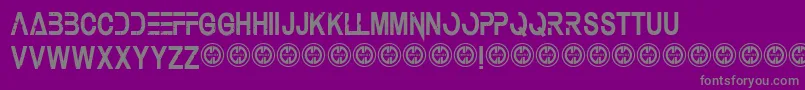 Underauthority Font – Gray Fonts on Purple Background