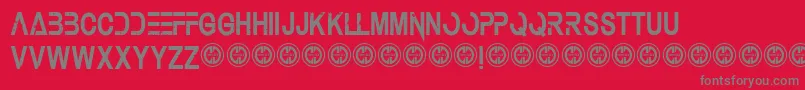 Underauthority Font – Gray Fonts on Red Background