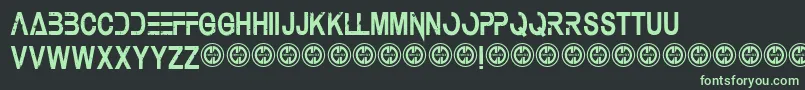 Underauthority Font – Green Fonts on Black Background