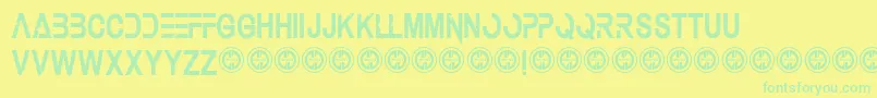 Underauthority Font – Green Fonts on Yellow Background