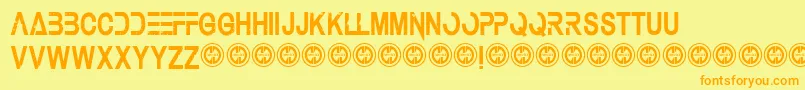 Underauthority Font – Orange Fonts on Yellow Background
