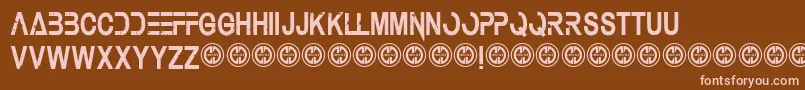 Underauthority Font – Pink Fonts on Brown Background