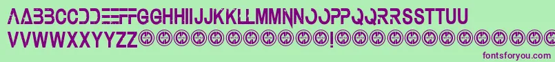 Underauthority Font – Purple Fonts on Green Background