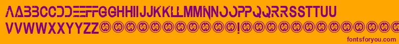 Underauthority Font – Purple Fonts on Orange Background