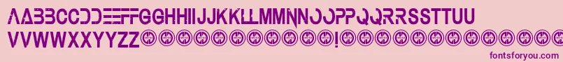 Underauthority Font – Purple Fonts on Pink Background