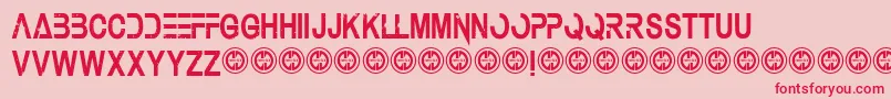 Underauthority Font – Red Fonts on Pink Background