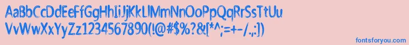 Nicholazzo-fontti – siniset fontit vaaleanpunaisella taustalla