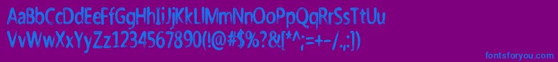 Nicholazzo Font – Blue Fonts on Purple Background