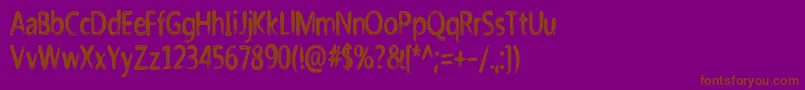 Nicholazzo Font – Brown Fonts on Purple Background