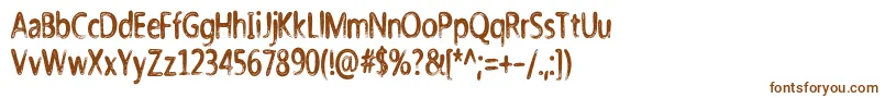 Шрифт Nicholazzo – коричневые шрифты на белом фоне
