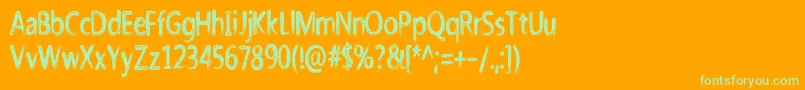 Nicholazzo Font – Green Fonts on Orange Background