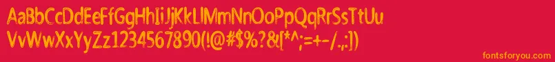 Nicholazzo Font – Orange Fonts on Red Background