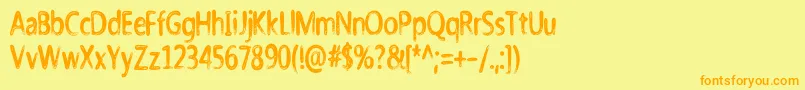Nicholazzo Font – Orange Fonts on Yellow Background