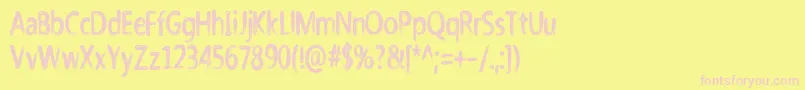 Nicholazzo Font – Pink Fonts on Yellow Background
