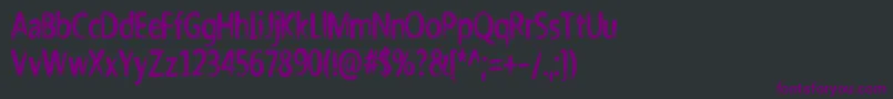 Шрифт Nicholazzo – фиолетовые шрифты на чёрном фоне