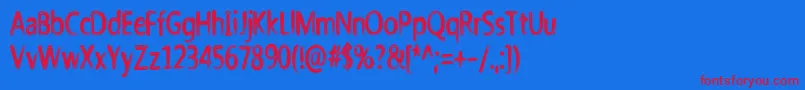 Nicholazzo Font – Red Fonts on Blue Background