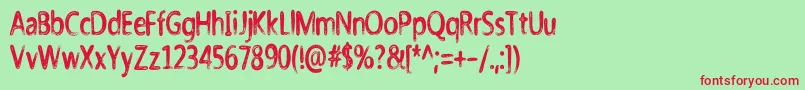 Nicholazzo-fontti – punaiset fontit vihreällä taustalla