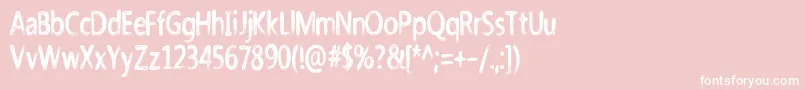 Nicholazzo Font – White Fonts on Pink Background