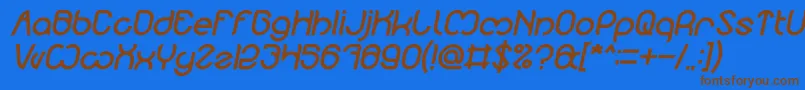 Nicole Bold Italic-fontti – ruskeat fontit sinisellä taustalla