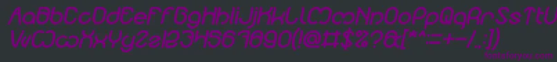 フォントNicole Bold Italic – 黒い背景に紫のフォント