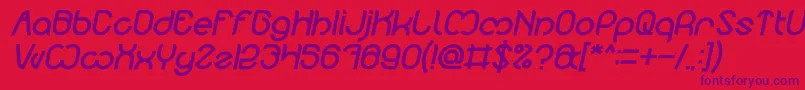 Шрифт Nicole Bold Italic – фиолетовые шрифты на красном фоне