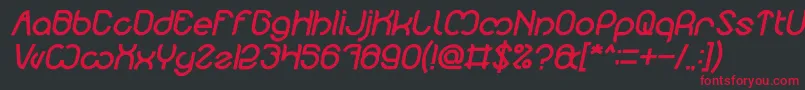 フォントNicole Bold Italic – 黒い背景に赤い文字
