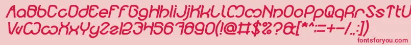 fuente Nicole Bold Italic – Fuentes Rojas Sobre Fondo Rosa