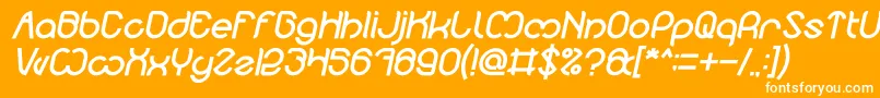 Шрифт Nicole Bold Italic – белые шрифты на оранжевом фоне
