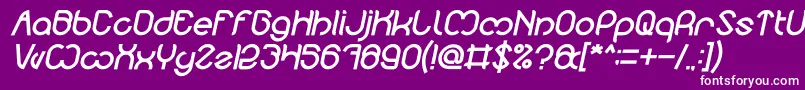 フォントNicole Bold Italic – 紫の背景に白い文字