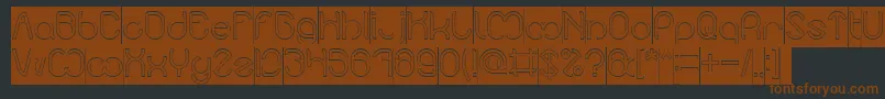 Nicole Hollow Inverse Font – Brown Fonts on Black Background