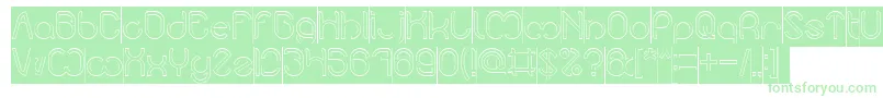 Nicole Hollow Inverse-Schriftart – Grüne Schriften auf weißem Hintergrund